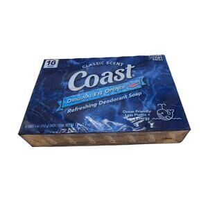 (16) Coast Deodorant Soap 16 Bars Classic Scent Refreshing Deodorant Soap NIB